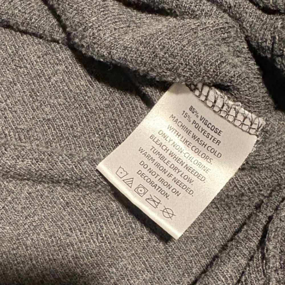 Women's S Dark Gray Fleece Long Sleeve Sweatshirt Weekend Casual Relax Lounge - Picture 6 of 6
